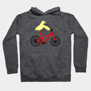 Duck On A Red Bicycle Hoodie